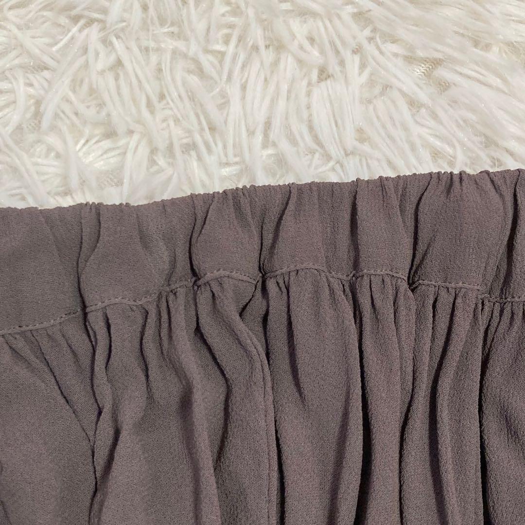 COMMEdesGARCONS 変形シフォンパンツ ブラウン XS オシャレ