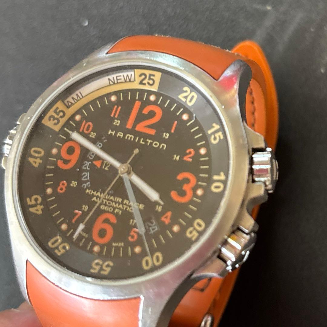 ハミルトン 自動巻き アナログ腕時計　カーキエアレース