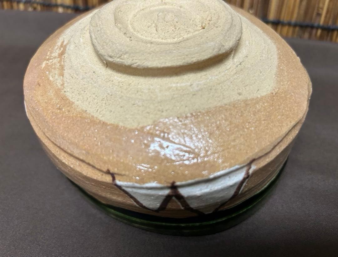 未使用/特価❕瀬戸焼/加藤廉平作/織部/抹茶碗/１点　　茶道具/抹茶茶碗