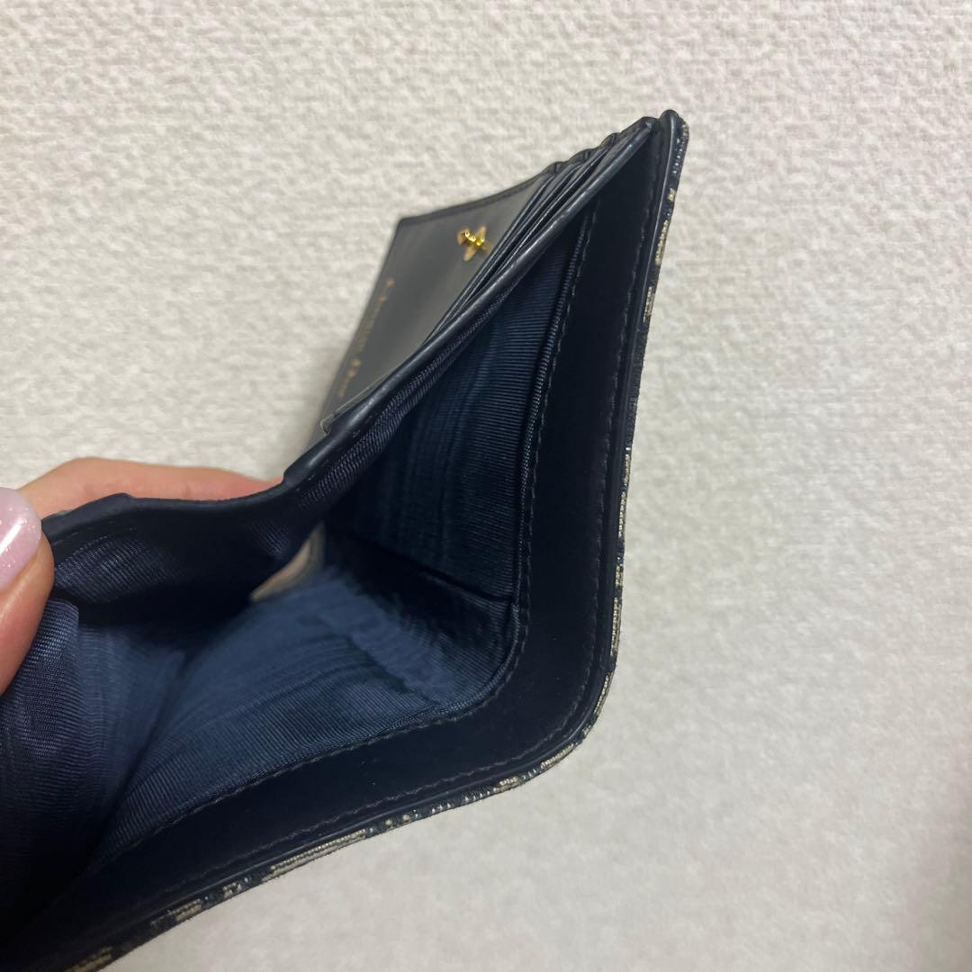 Christian Dior 二つ折り財布 ブラック/ベージュ