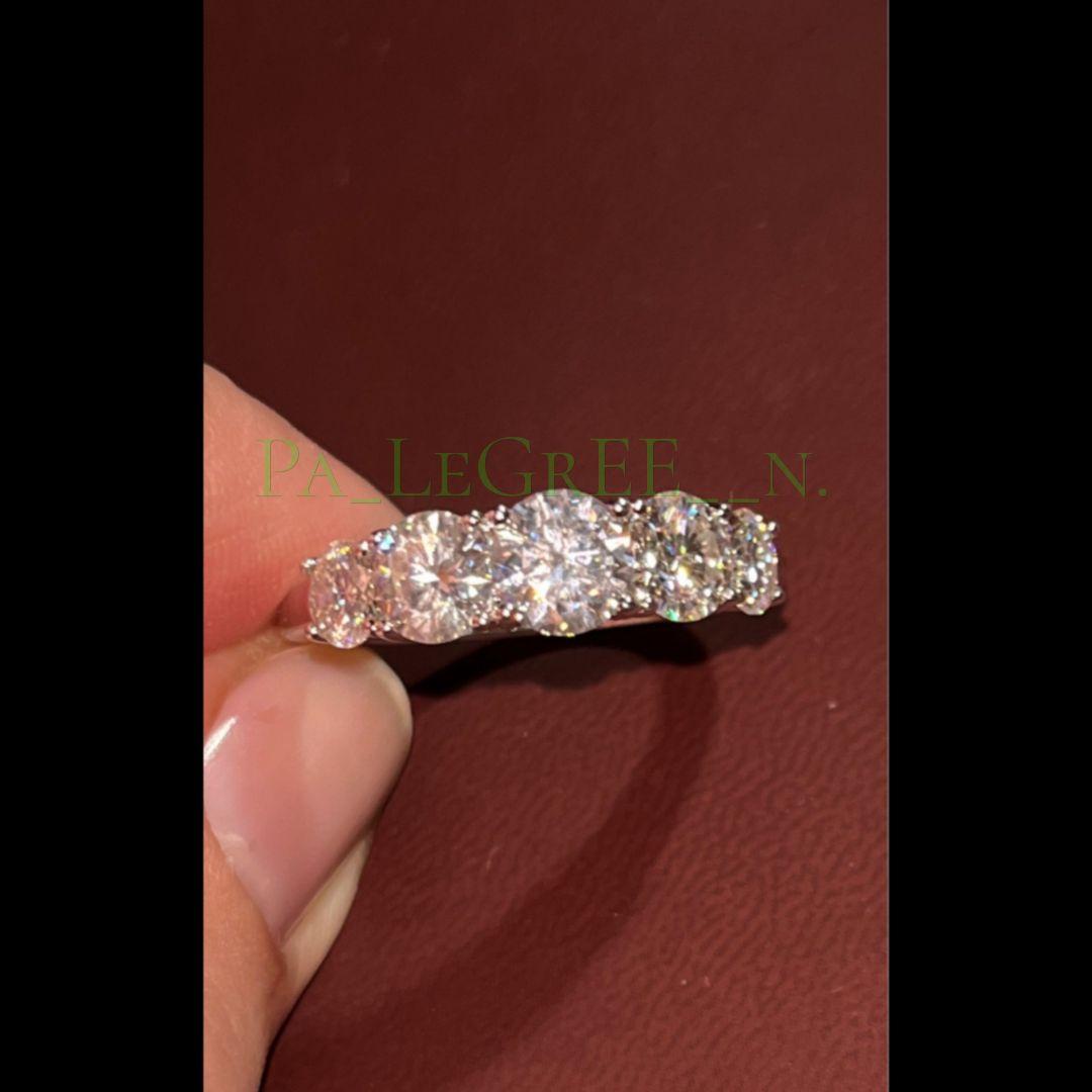 aat指輪レディース　結婚指輪　婚約指輪　モアサナイト シンプル 18kS925