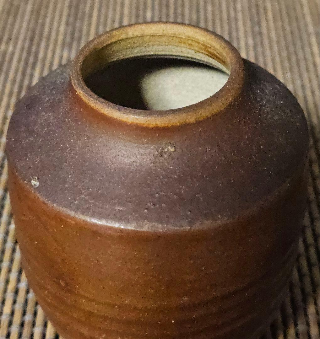 江戸時代末期～明治時代　古瀬戸　飴釉　茶入れ　花入れ　小壺　茶道具　茶器　茶の湯