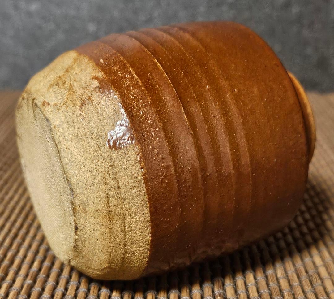 江戸時代末期～明治時代　古瀬戸　飴釉　茶入れ　花入れ　小壺　茶道具　茶器　茶の湯