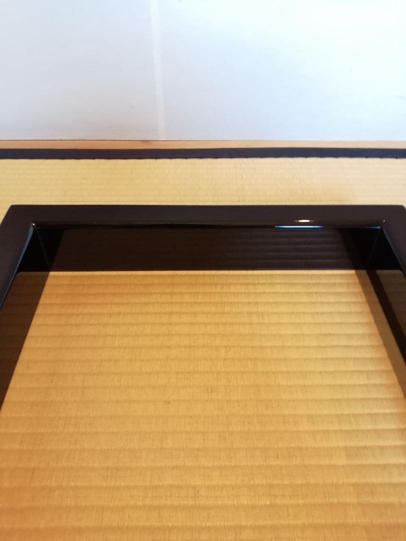 【茶道具】塗師宗明作　真塗炉縁　炉縁115