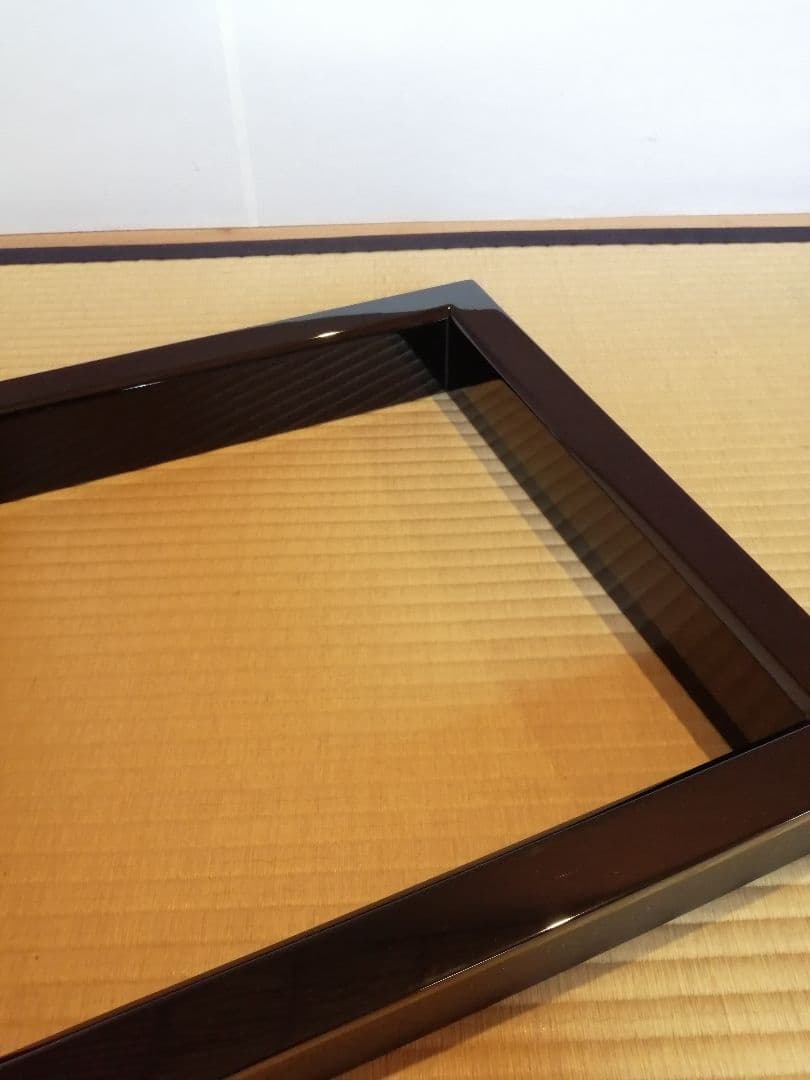 【茶道具】塗師宗明作　真塗炉縁　炉縁115