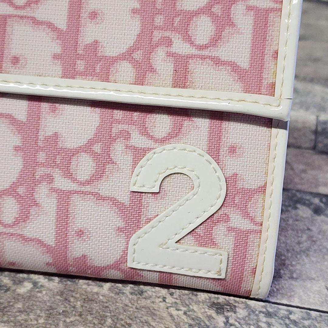 クリスチャンディオール トロッターウォレット 2つ折り財布 ピンク ヴィンテージ