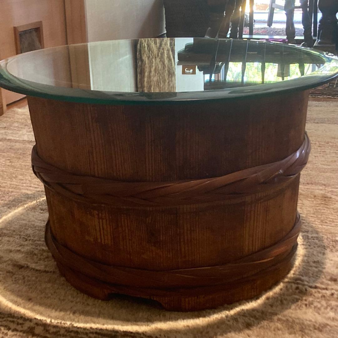 sisamu アップサイクル　明治時代の樽　ローテーブル