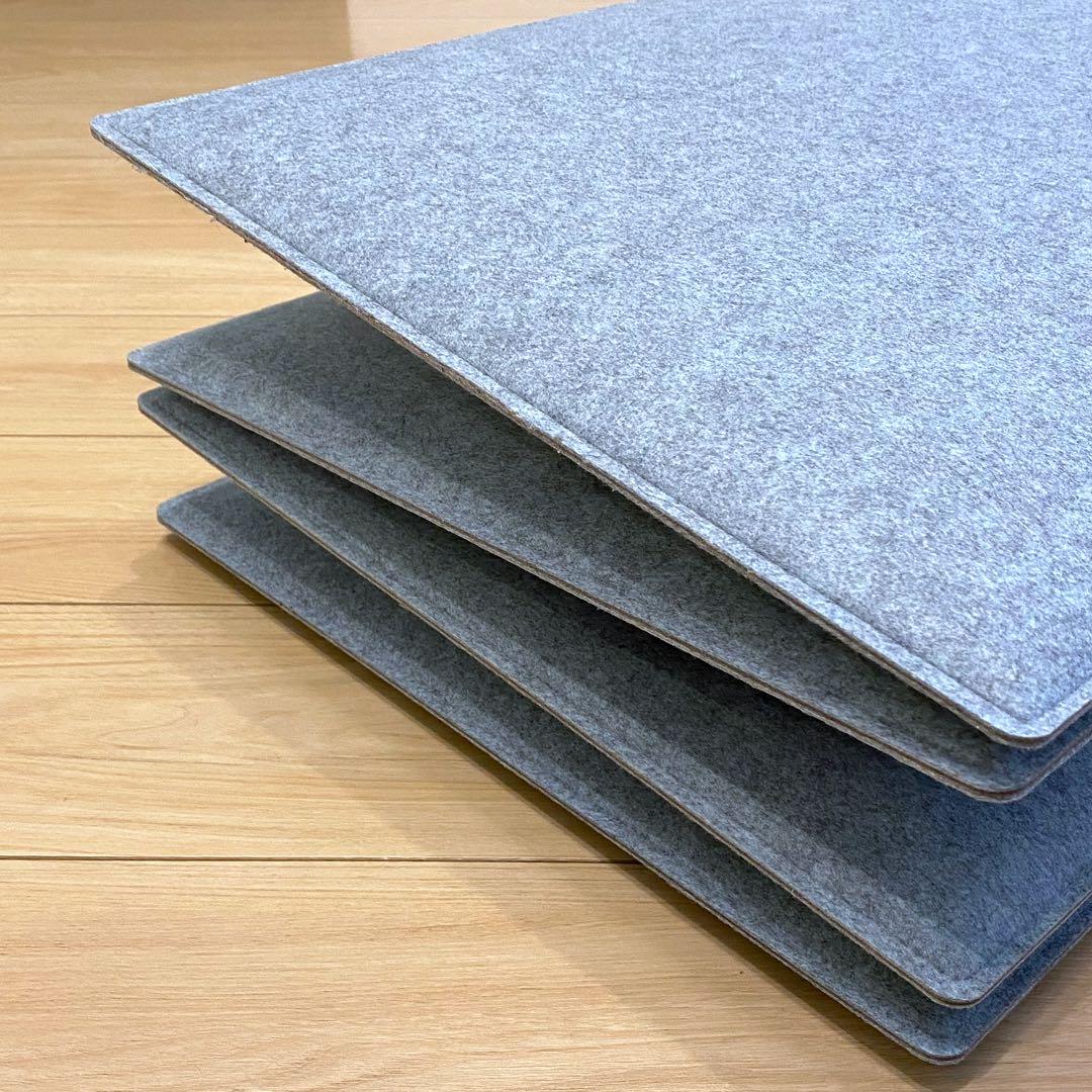 TRANQORDトランコード 吸音パーテーション/160cm/4連/アイスブルー