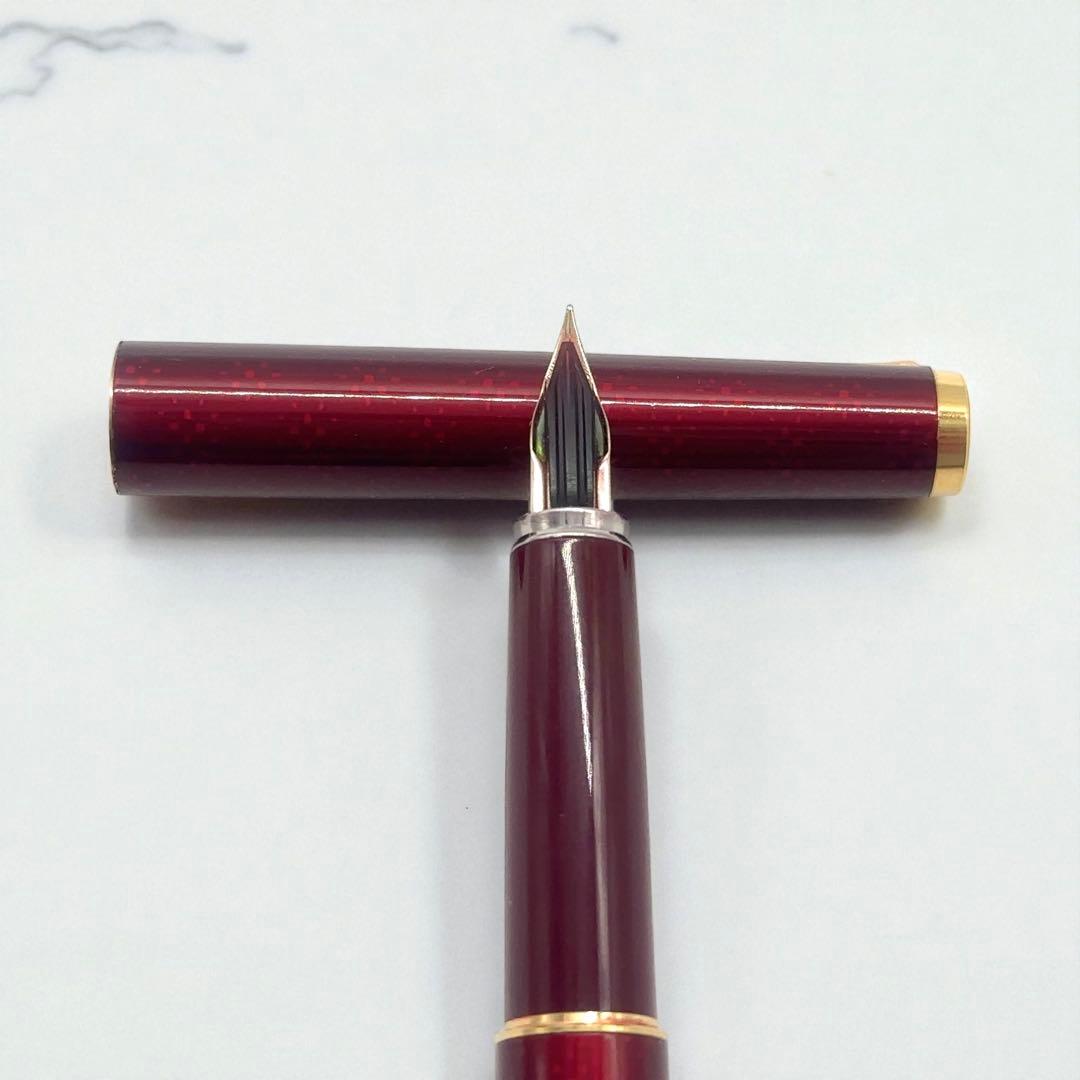 【初期型+美品】PILOT パイロット レディー 万年筆 メタリックレッド