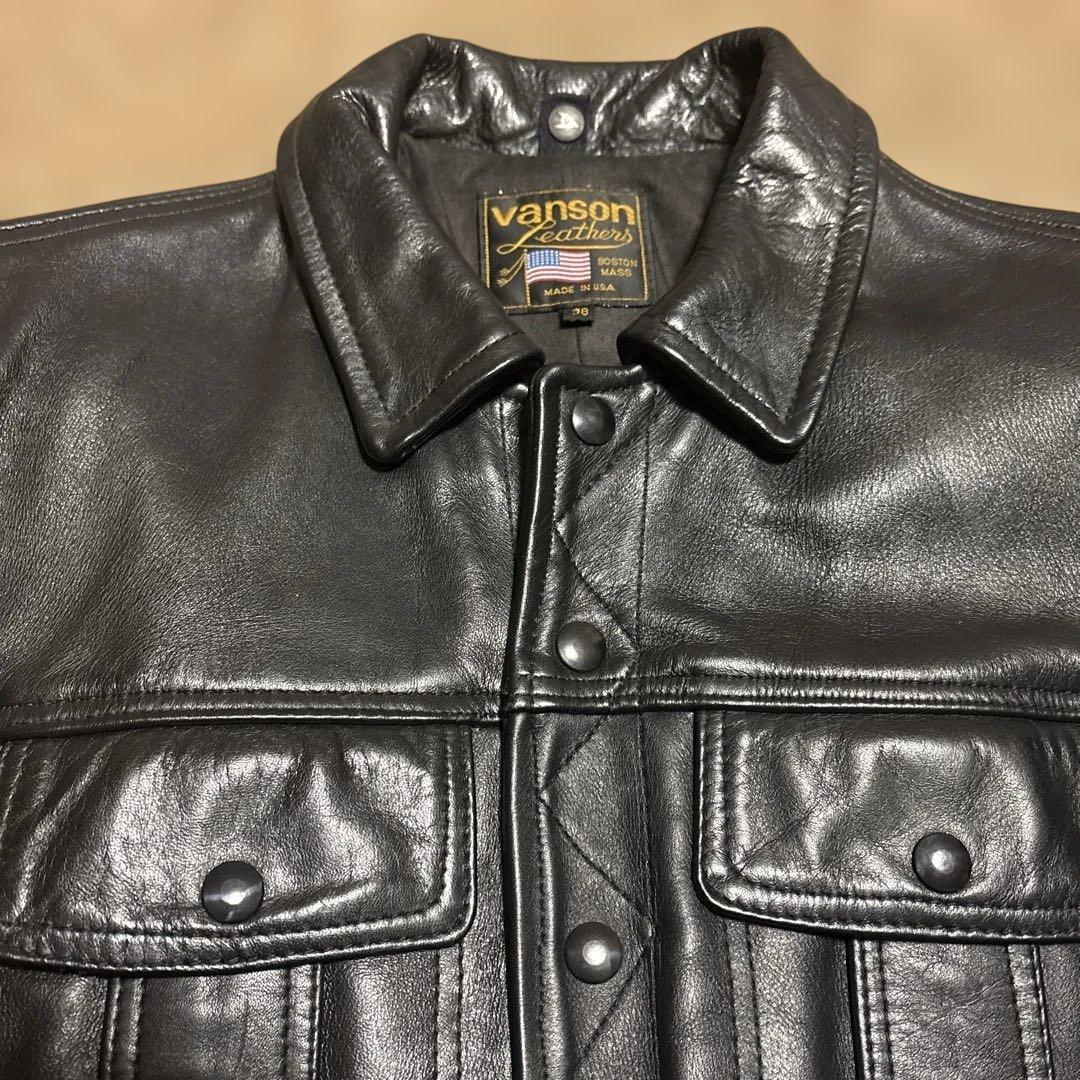 38inch VANSON バンソン DJLE ライダースジャケット　アメリカ製