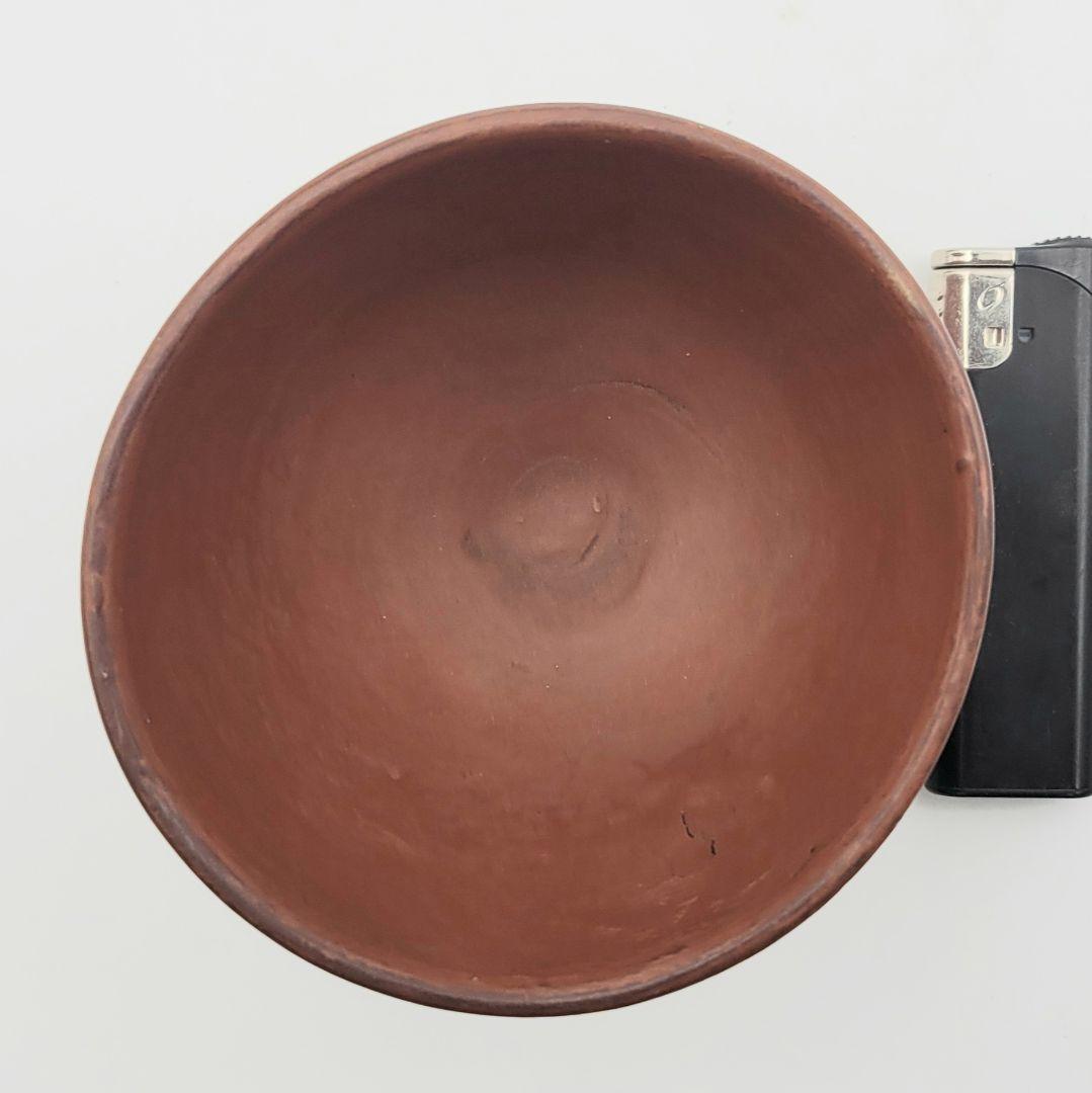 茶道具　常滑焼　水上暁山　文字彫茶碗　合わせ箱　骨董品、美術品