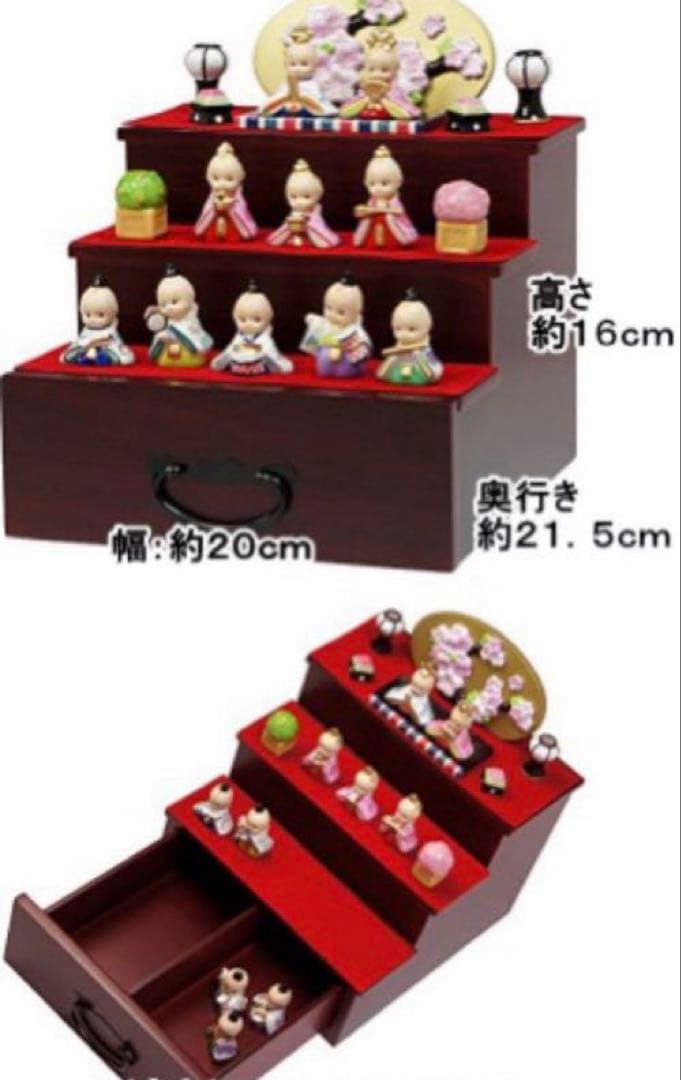 【極美品】加藤工芸　ローズオニールキューピー　お雛様　三段雛飾り　ひな祭り