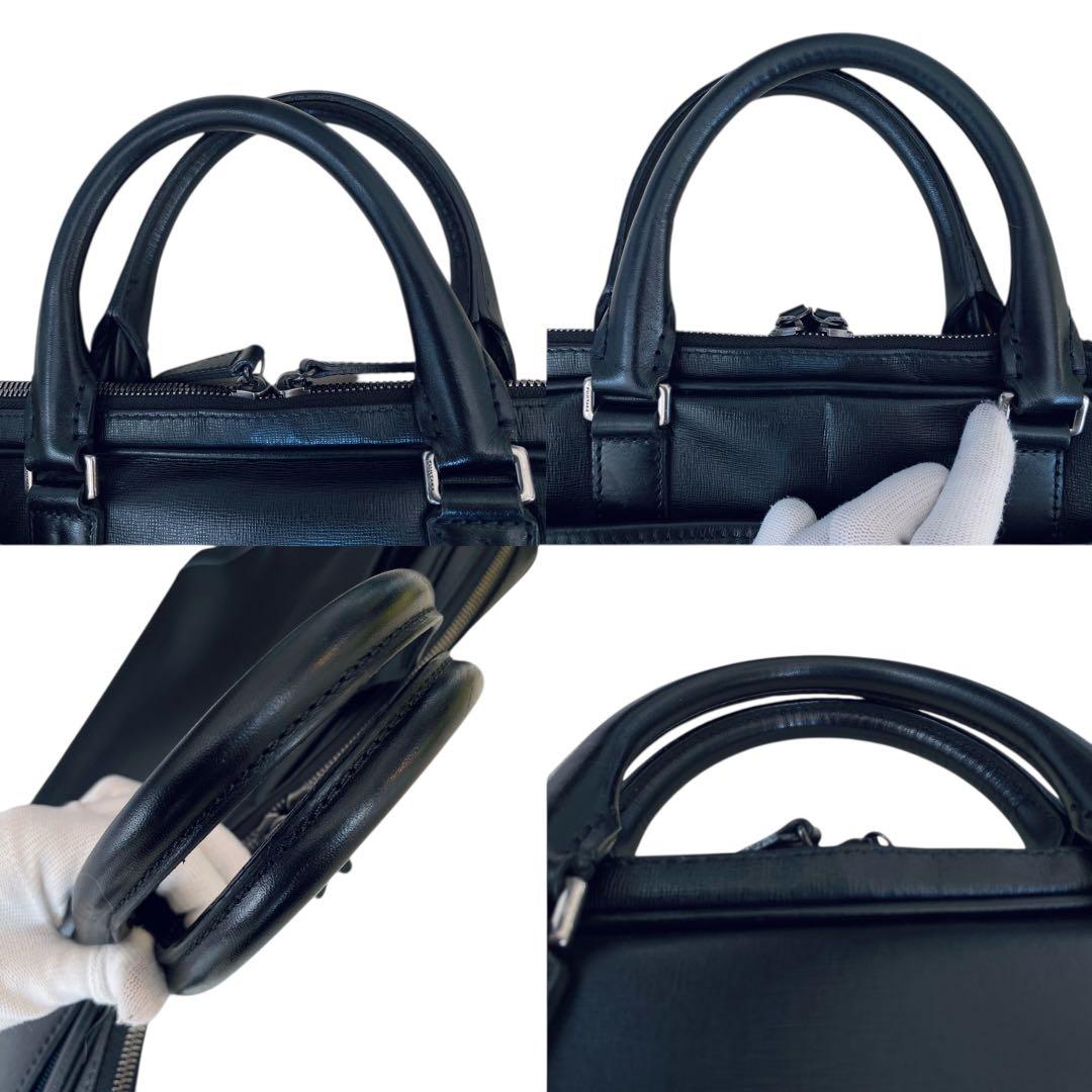 FUJITAKA フジタカ【美品】2WAY レザー ブリーフケース ブラック