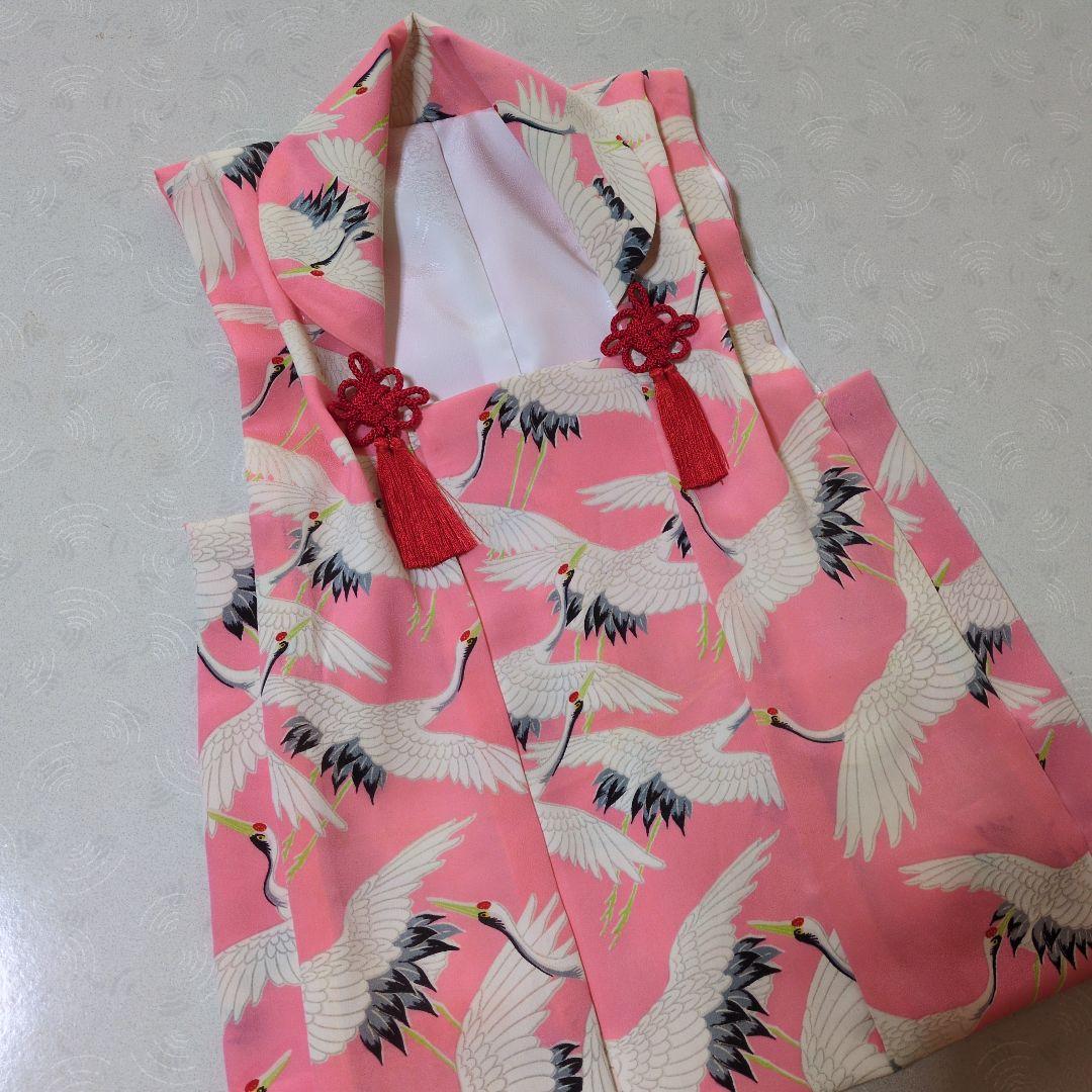 七五三３歳正絹手縫いの被布（中綿無し）