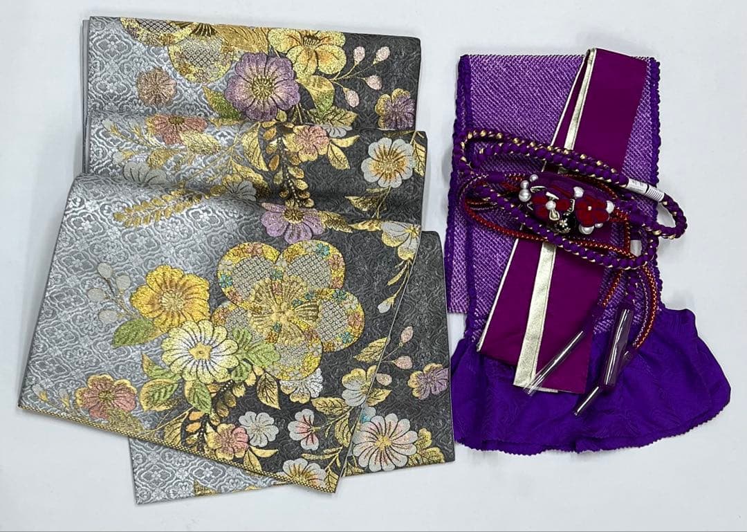 振り袖　フルセット　長襦袢　朧　金彩加工　刺繍入り　金通し　成人式　711