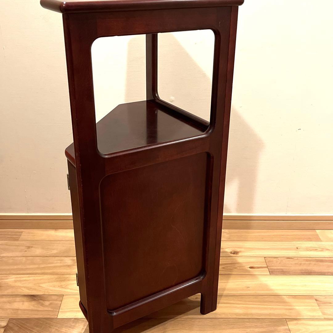 Karimoku カリモク 三角コーナータイプ 電話台 花台 収納棚 ビンテージ