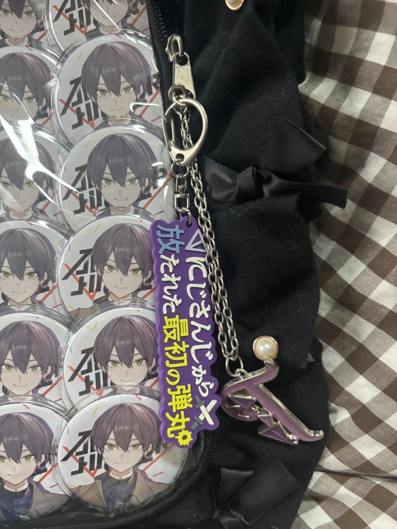 痛バ 剣持刀也 缶バッジ aimhigher にじさんじ 黒 エイムハイヤー