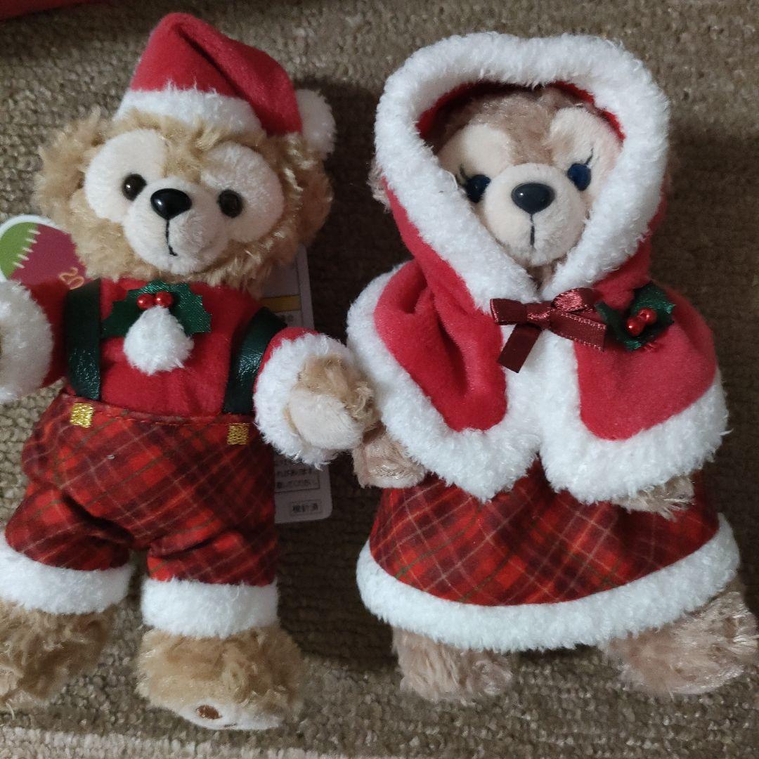 新品★ダッフィー&フレンズ クリスマス　ぬいぐるみバッジ　5点セット