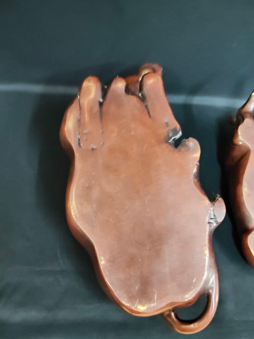 【重量9.6kg】銅製 臥牛 置物 在銘 親子 牛 縁起物 オブジェ 骨董