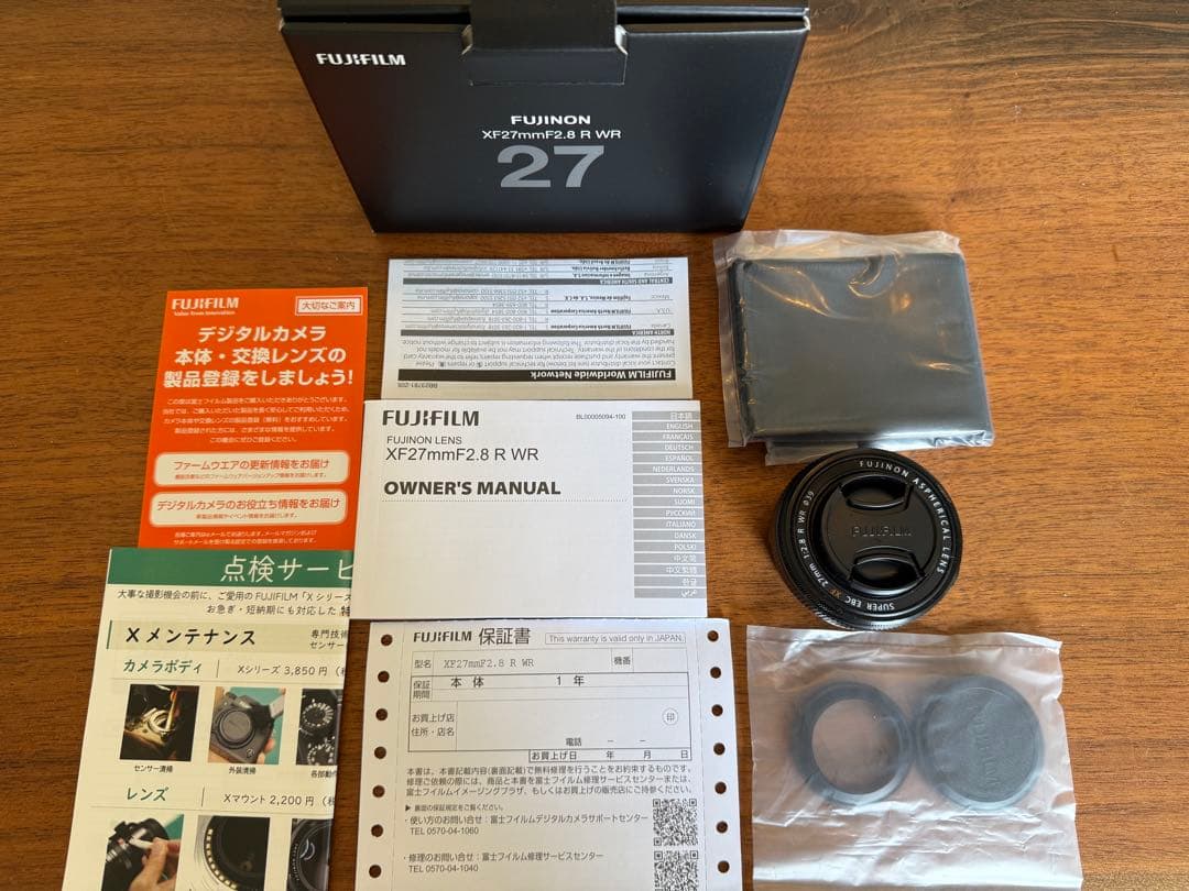 Fujinon XF27mmF2.8 R WR 富士フイルム