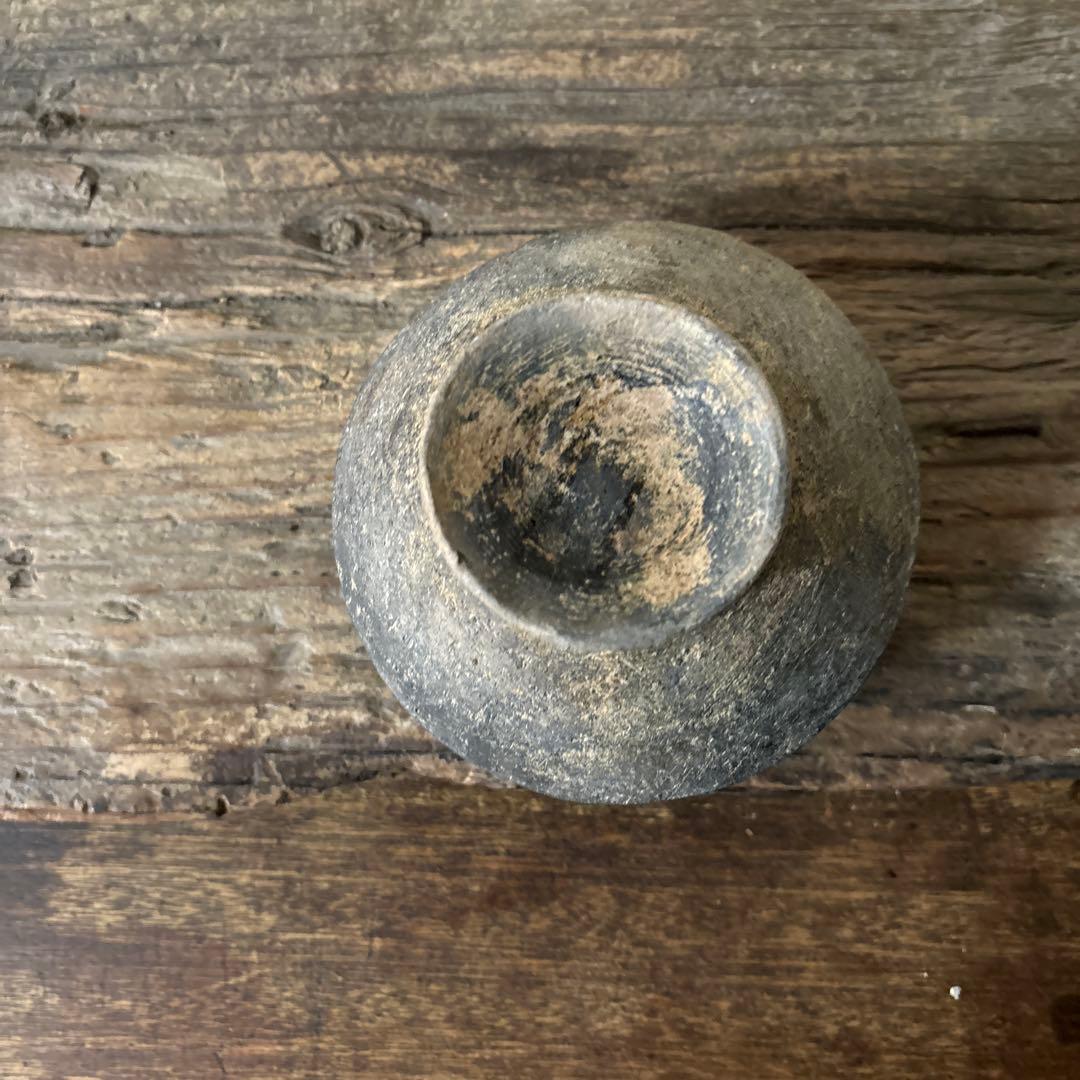 須恵器小壺　古美術　古道具　花器　アンティーク　骨董　新羅　高麗　南蛮　検:李朝