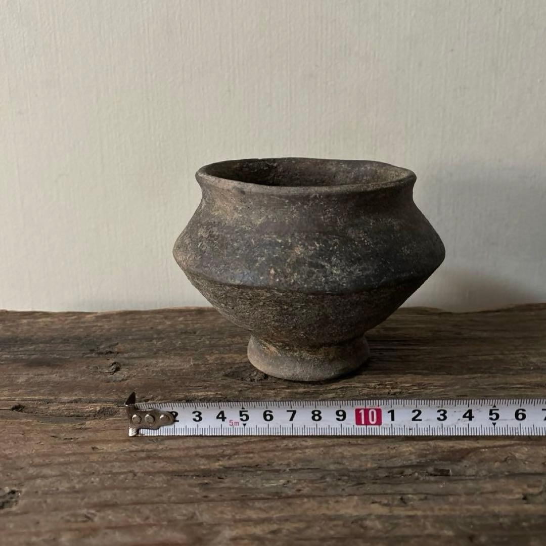 須恵器小壺　古美術　古道具　花器　アンティーク　骨董　新羅　高麗　南蛮　検:李朝