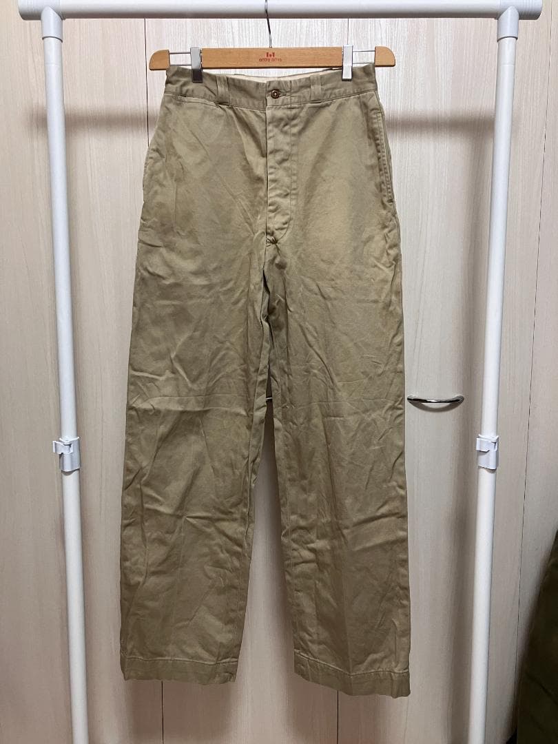 50s US ARMY 米軍実物 アーミーチノ W28L31程度 状態良好