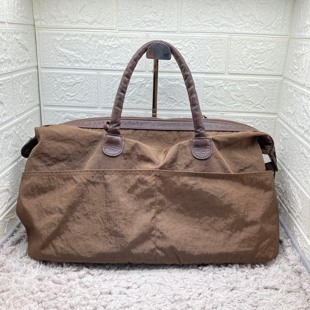 極美品❣️ IBIZAイビサ本革ボストンバッグショルダーストラップ旅行鞄 ブラウン