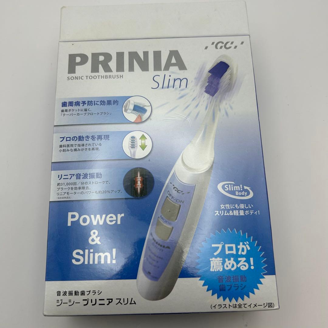 新品未開封品　音波振動歯ブラシ　ジーシー　プリニア　スリム　替えブラシ付き
