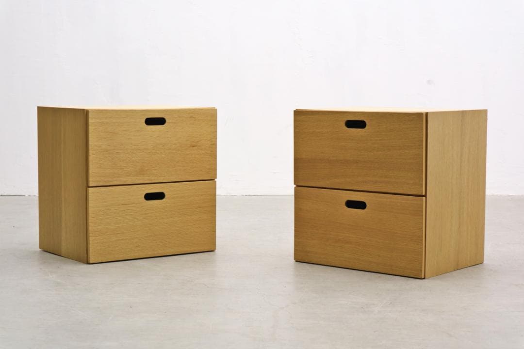 2個セット MUJI 無印良品 スタッキングチェスト 引き出し 2杯 オーク 1