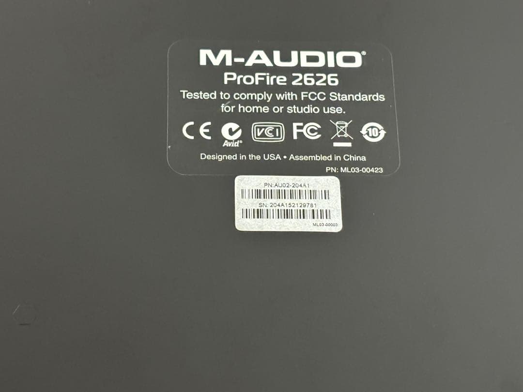 M-AUDIO ProFire 2626 オーディオインターフェイス