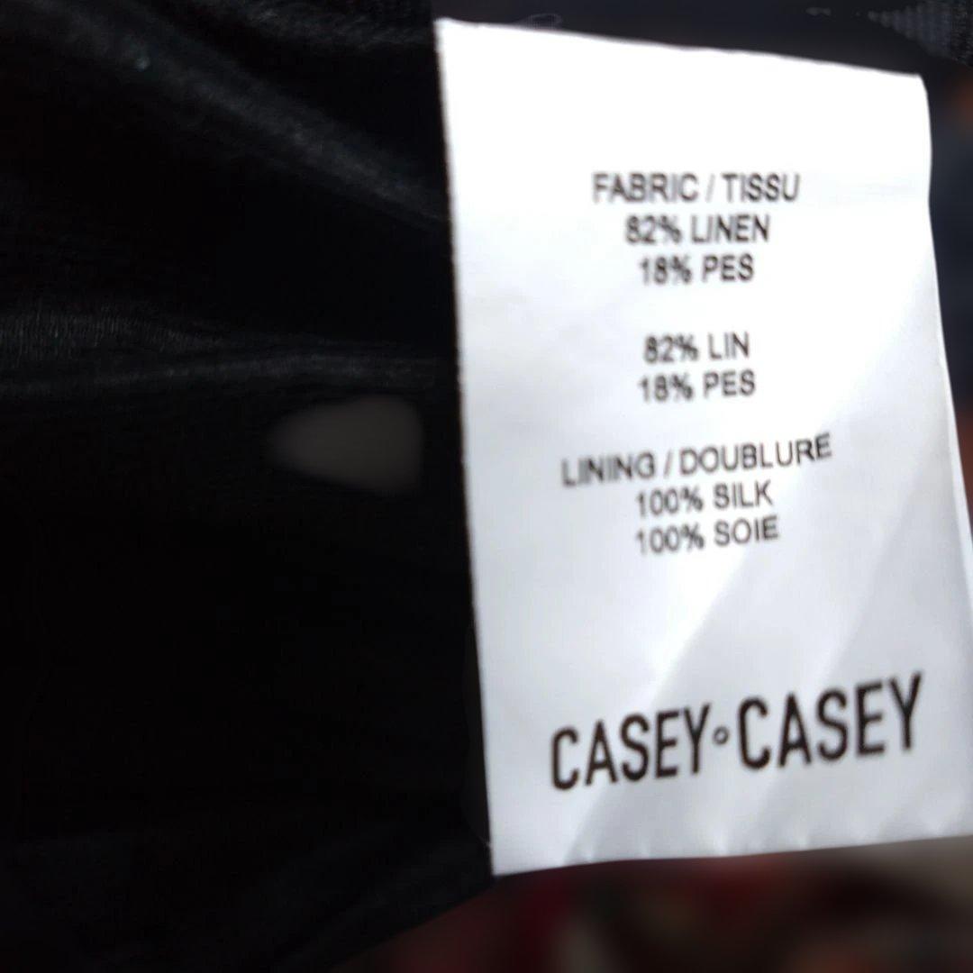 CASEY CASEY リネンブラック ギャザースカート★補修あり