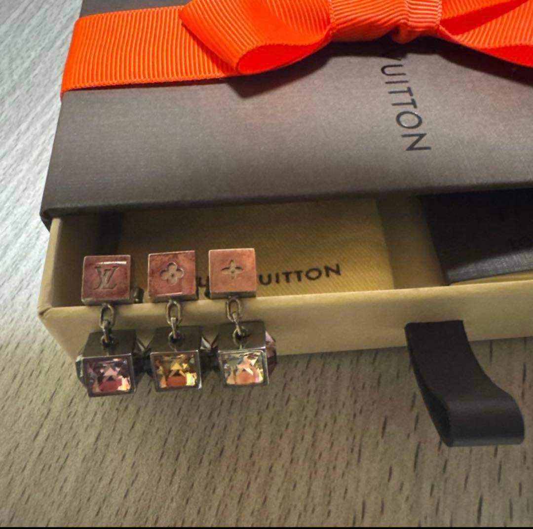 ルイ・ヴィトン ブークルドレイユ ギャンブル キューブピアス3点