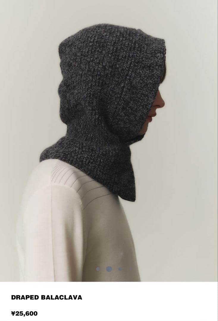 小物 NULLUS 24aw DRAPED BALACLAVA