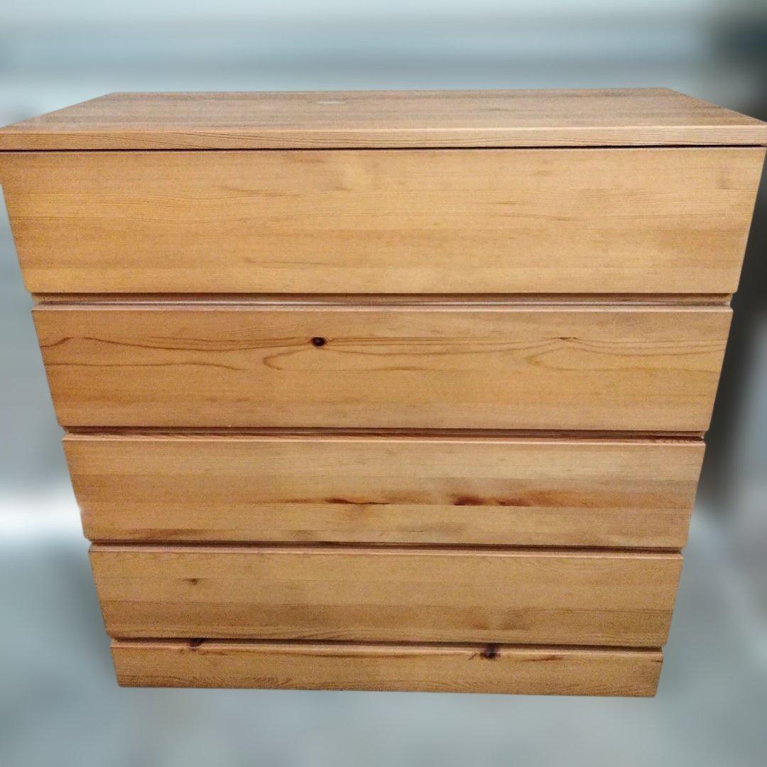 1-23 廃盤　無印良品 パイン材 チェスト 4段チェスト