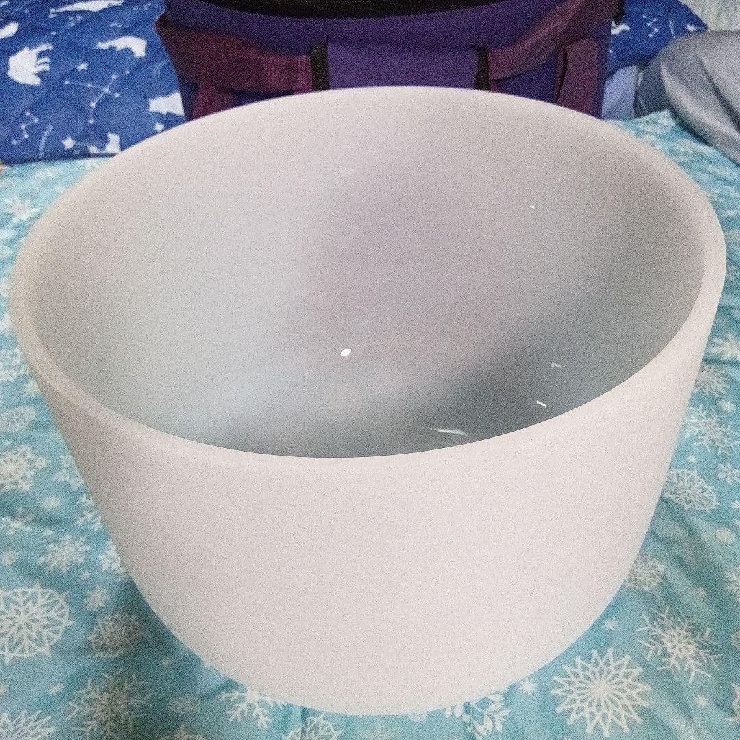 クリスタルボウル ホワイト シンキングボウル*大きめ【３３cm】自宅保管品