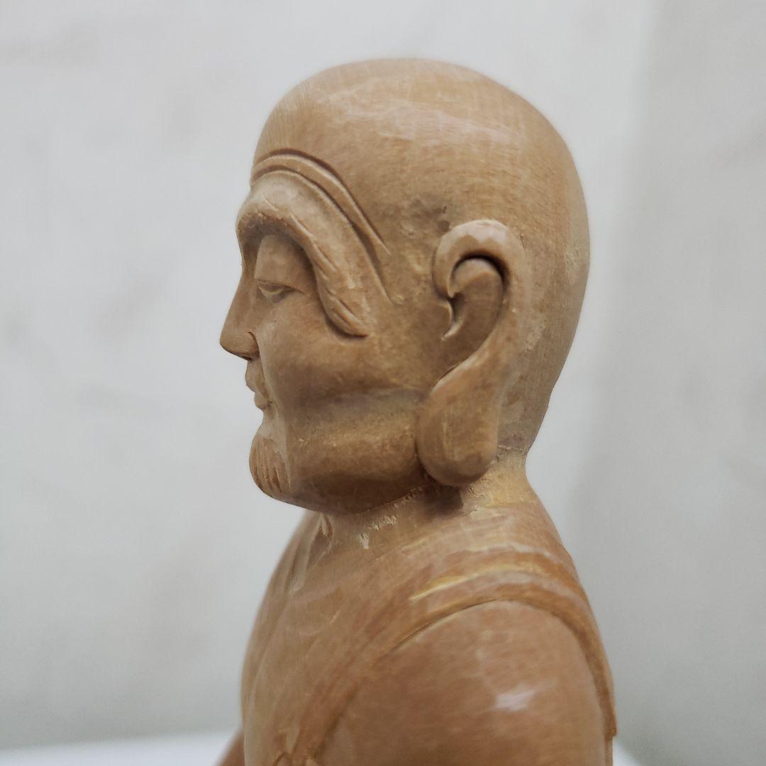 Ｂフライデー蔵出し特価★ヒバ材 跋陀婆羅菩薩像(バッタバラ)6.5寸★約30cm