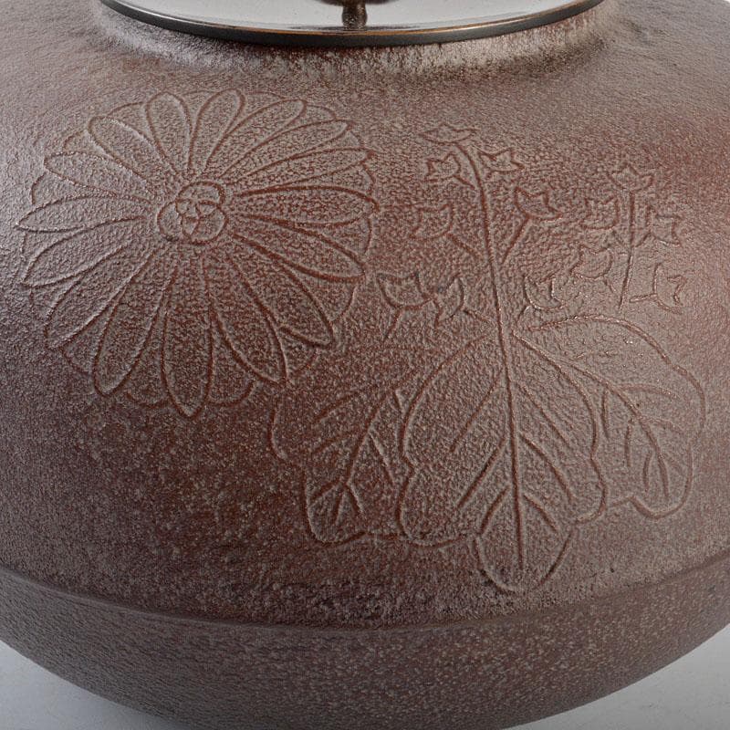 茶道具　人間国宝　釜師　高橋敬典作　政所釜　共箱　M　R4847B