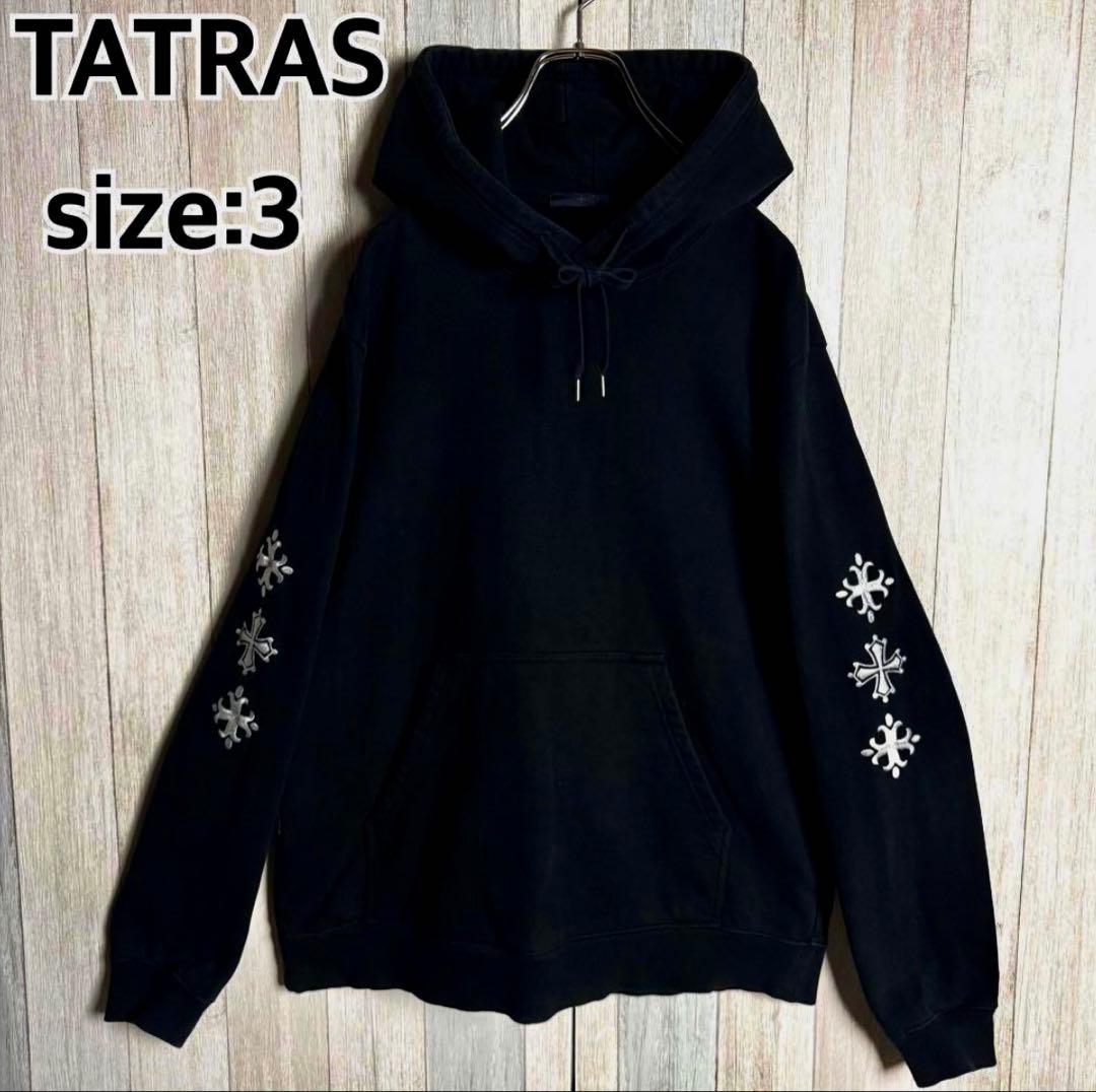 【超希少モデル・美品】タトラス アーム刺繍ロゴ スウェット パーカー
