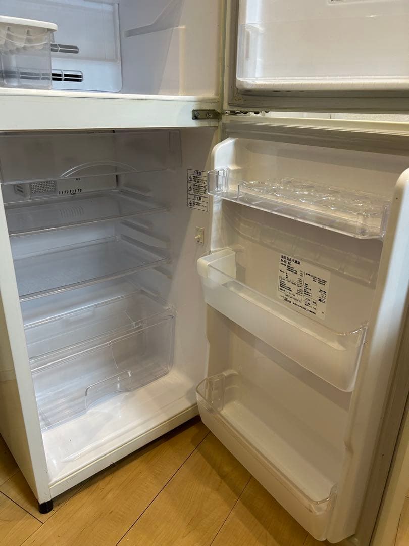無印良品ホワイト 2ドア冷蔵庫 冷凍室付き
