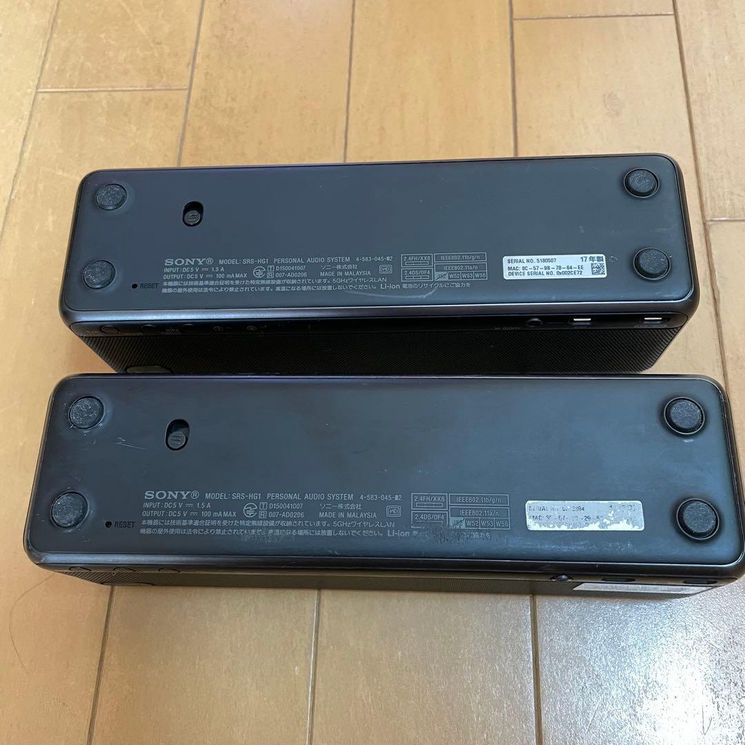 2台セット　SONY ワイヤレススピーカー h.ear go（SRS-HG1）
