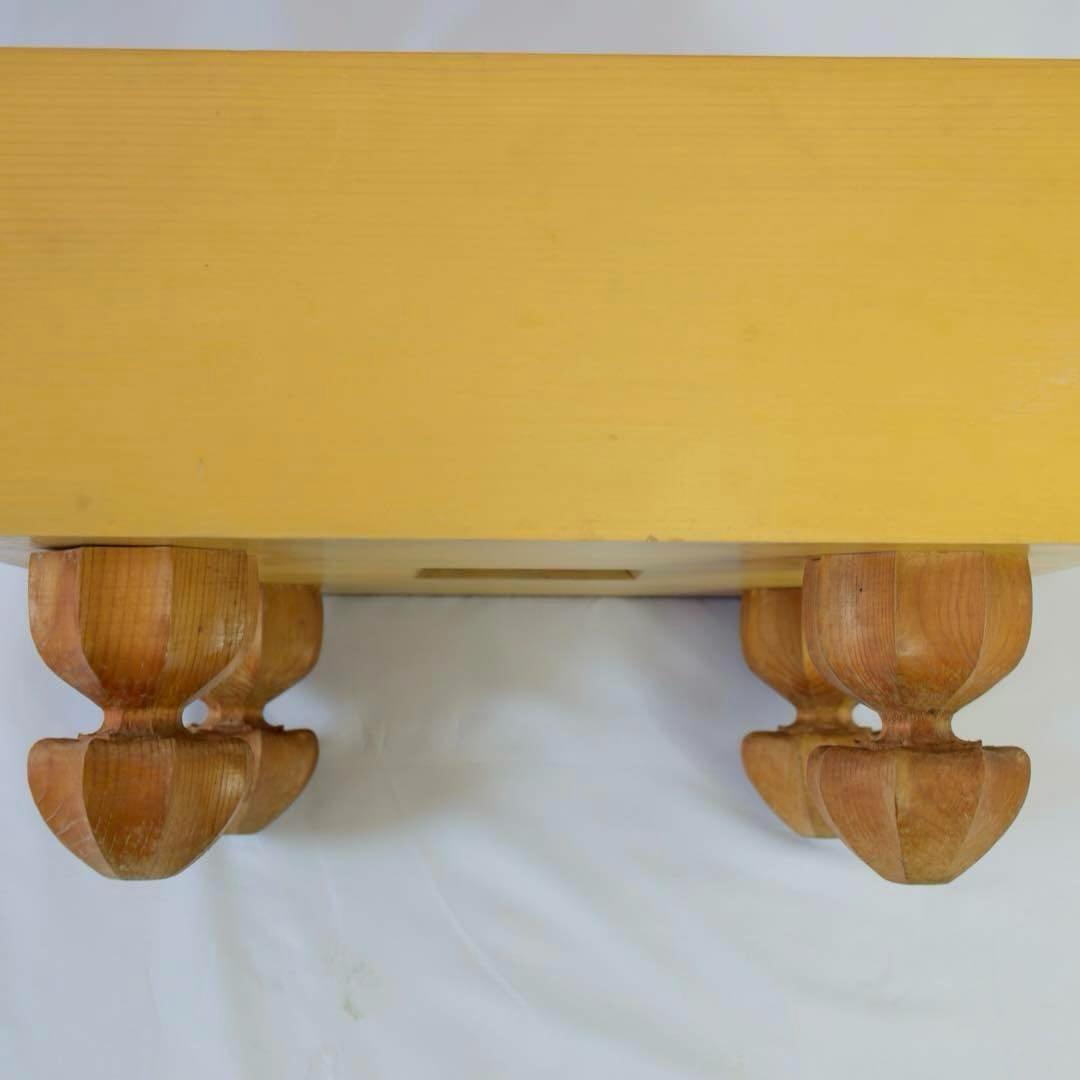 【希少・美品】新榧木使用 囲碁盤　ヘソ　足付き　榧木