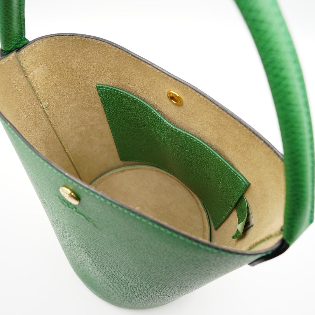 LONGCHAMP バゲットバッグ レザー グリーン