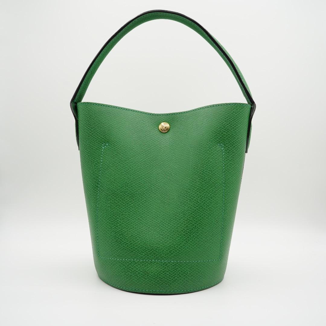 LONGCHAMP バゲットバッグ レザー グリーン