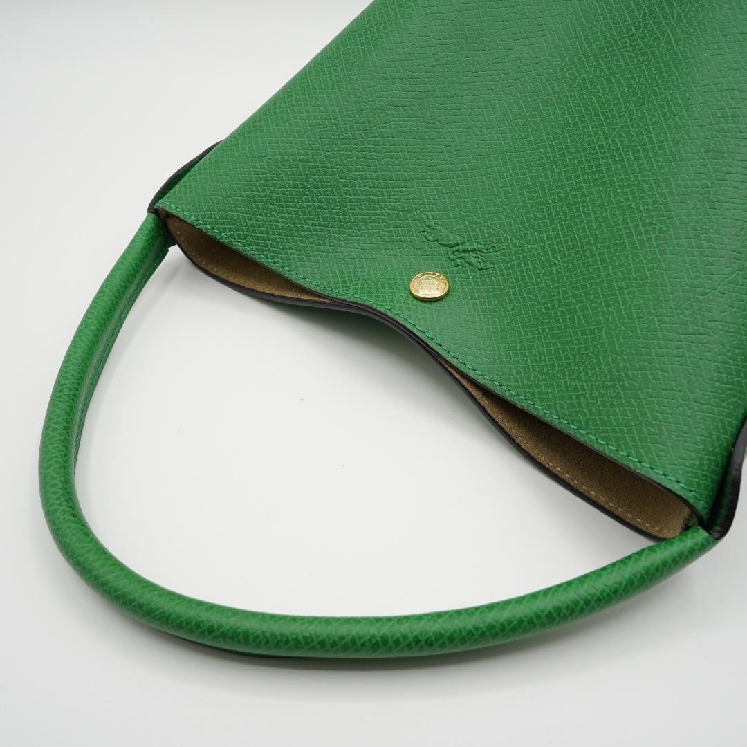 LONGCHAMP バゲットバッグ レザー グリーン