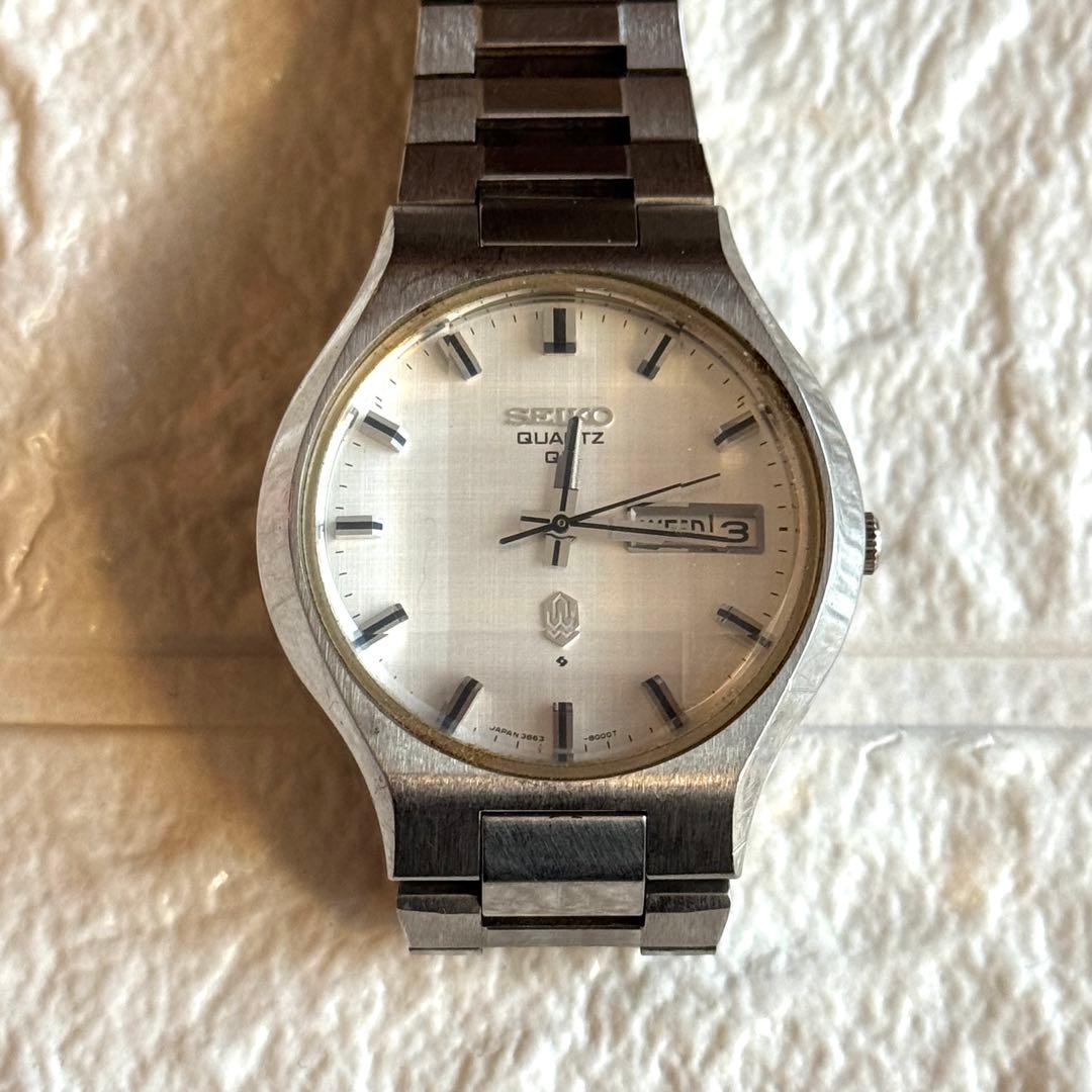 SEIKO QUARTZ 3863-8000 シルバー クォーツ 腕時計 不動品