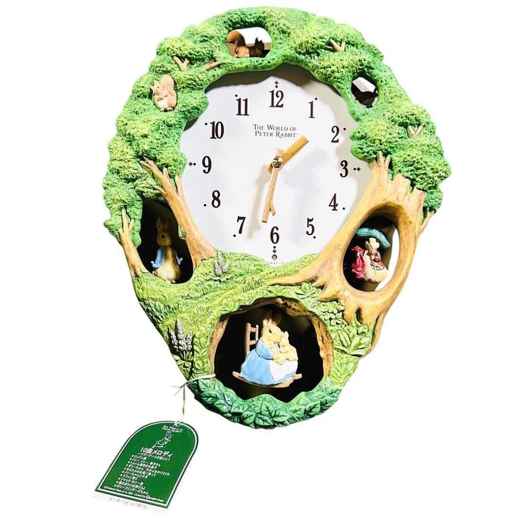 ピーターラビット メロディ掛時計 4MH776 振り子時計　からくり時計
