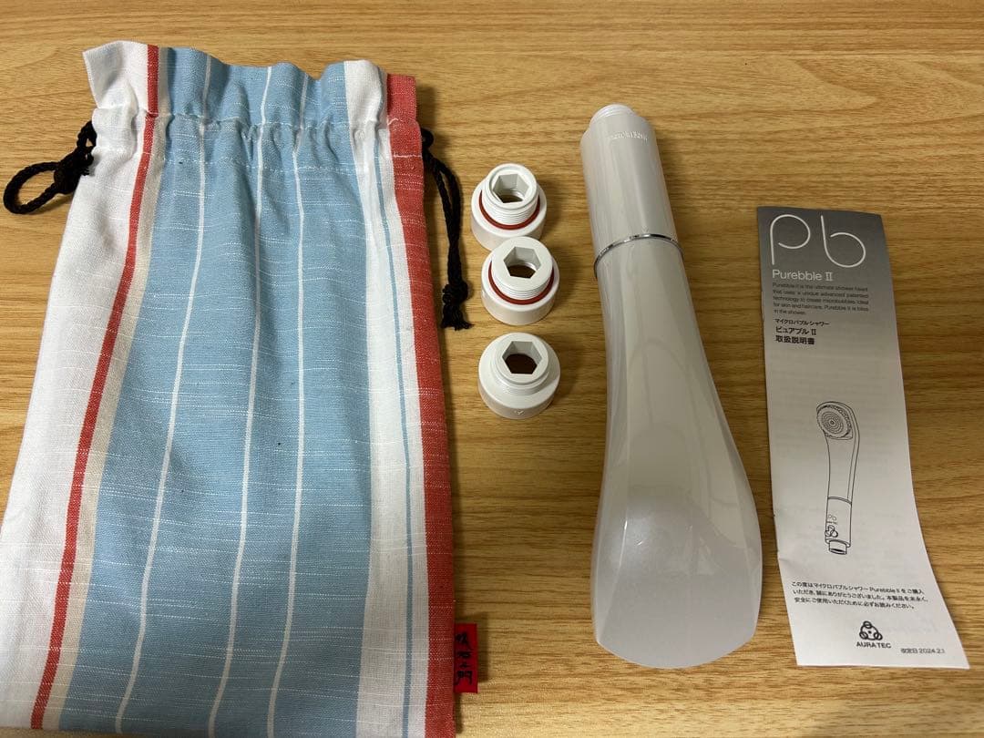 新品未使用　ピュアブルpb 2シャワーヘッド 交換用アダプター付き
