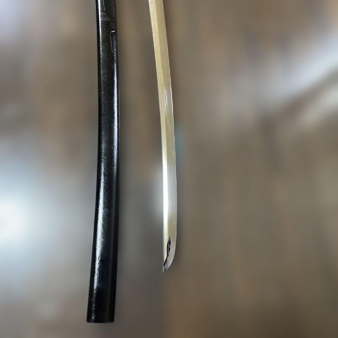 模造大刀 黒柄 太刀鍔 黒梨地鞘