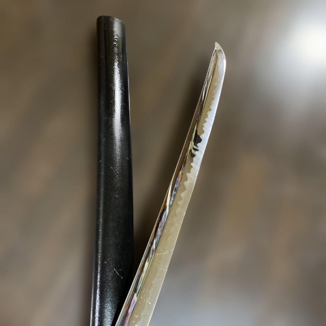 模造大刀 黒柄 太刀鍔 黒梨地鞘